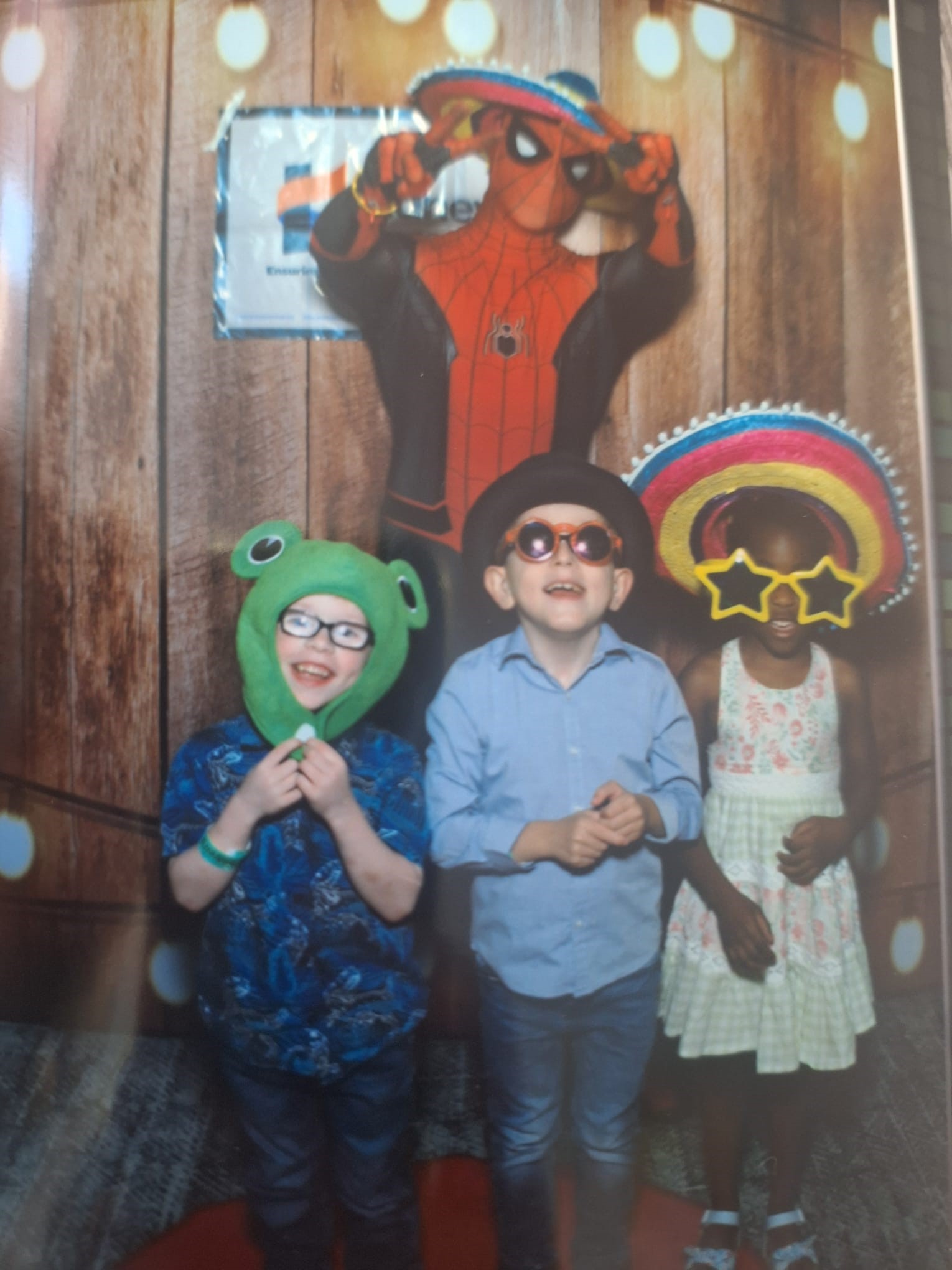 J W and D dressing up for magic mirror