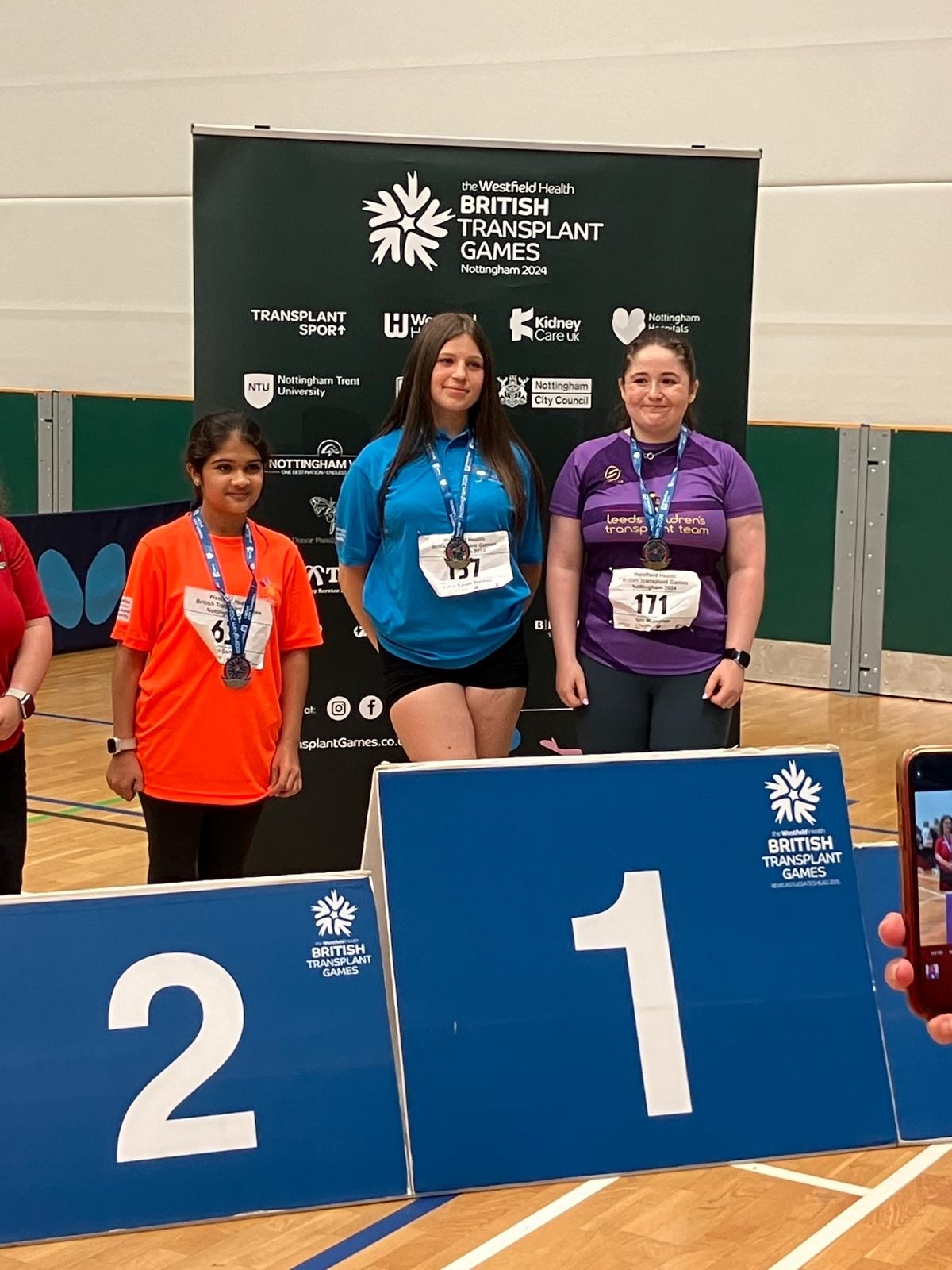 Table tennis gold medal L with silver and bronze